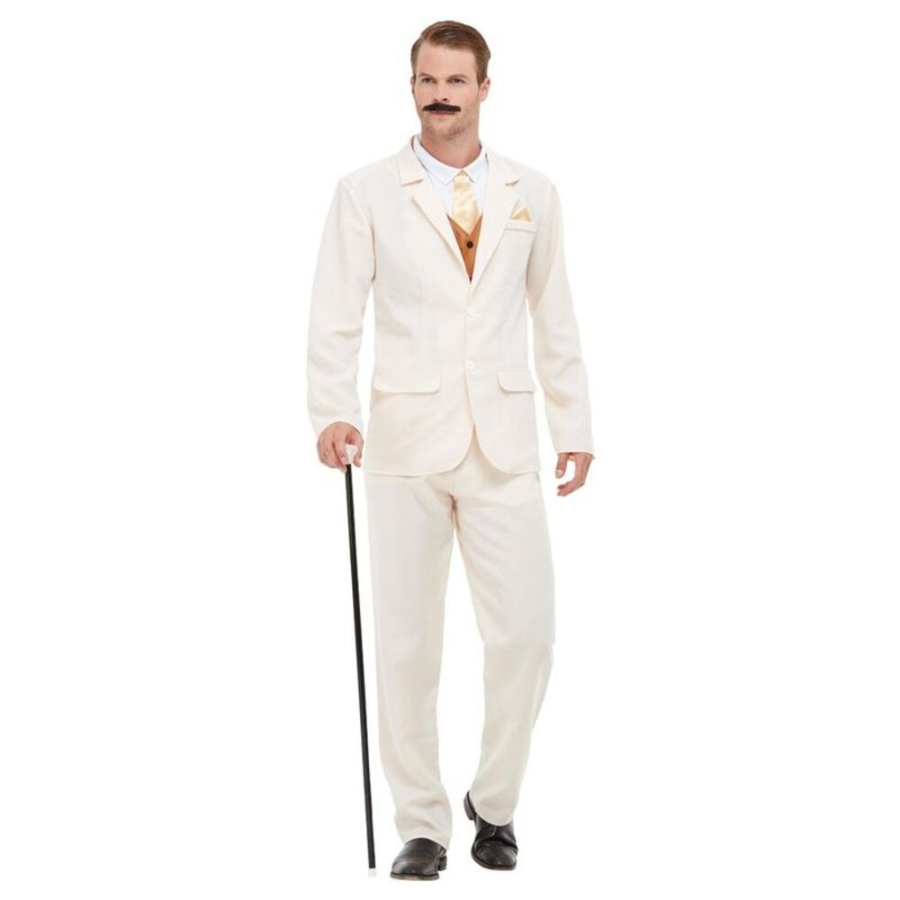 Smiffys Mens Roaring 20s Costume / White